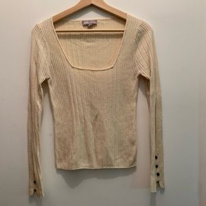 ASOS cream square neck sweater